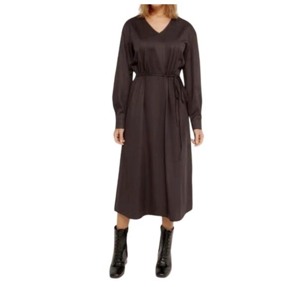 NWT Harshman Belinda Black Midi Dress Oversized XS